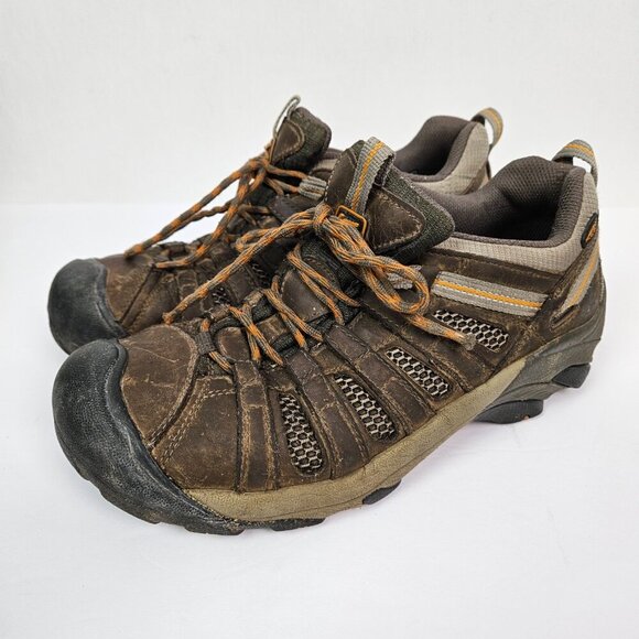 KEEN Voyageur Brown Leather Low Height Lace Up Hiking Shoe 9 1258-BOIG main image 7